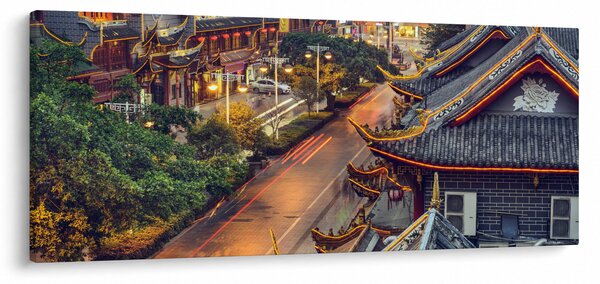 Obraz - Qintai Road, Čcheng-tu, Čína (120x50 cm)