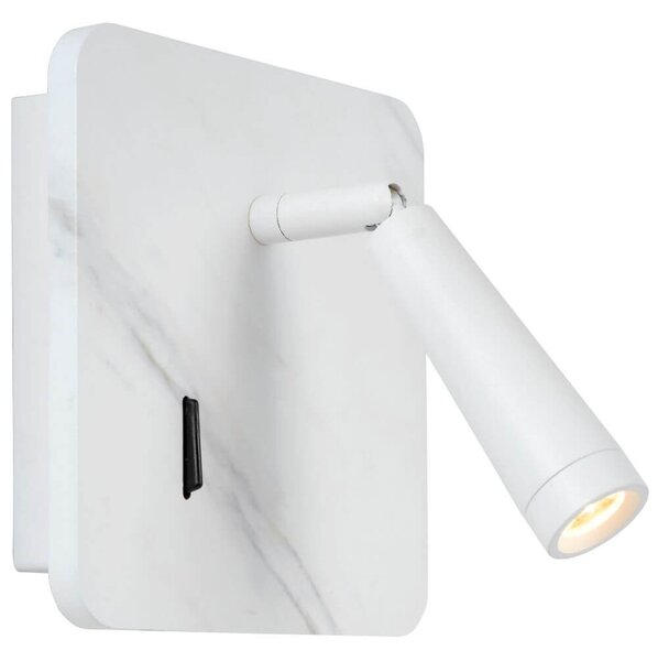 Lucide 77282/03/31 LED nástenná lampička Oregon 1x3W | 3000K - s vypínačom