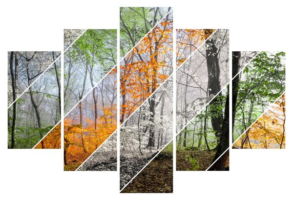 Obraz - Striedanie ročných období (150x105 cm)