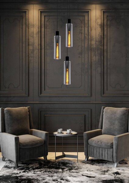 Lucide 74404/13/65 závesné stropné svietidlo Orlando 3x60W | E27