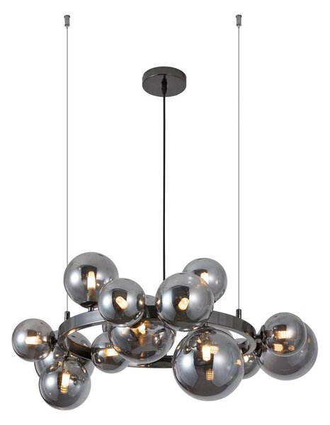 Wofi 5014-1505W - LED Luster na lanku VILLA 15xG9/3W/230V čierna