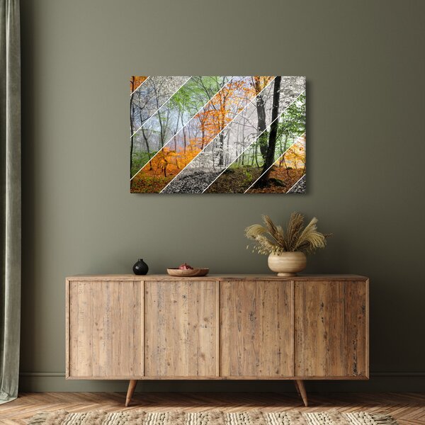Obraz - Striedanie ročných období (90x60 cm)