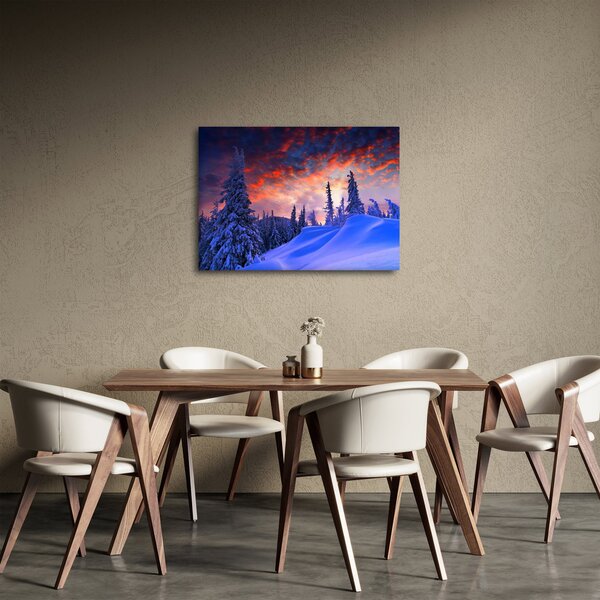 Obraz - Zimný súmrak (70x50 cm)