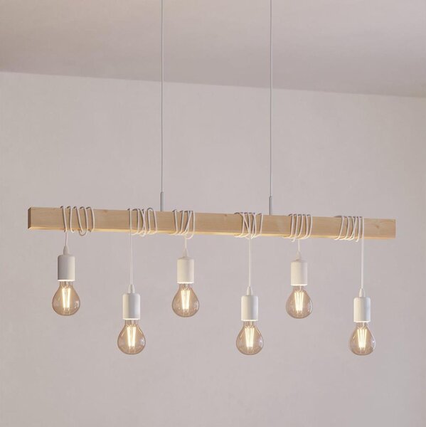 Eglo 43705 - Závesný luster TOWNSHEND na lanku 6xE27/60W/230V