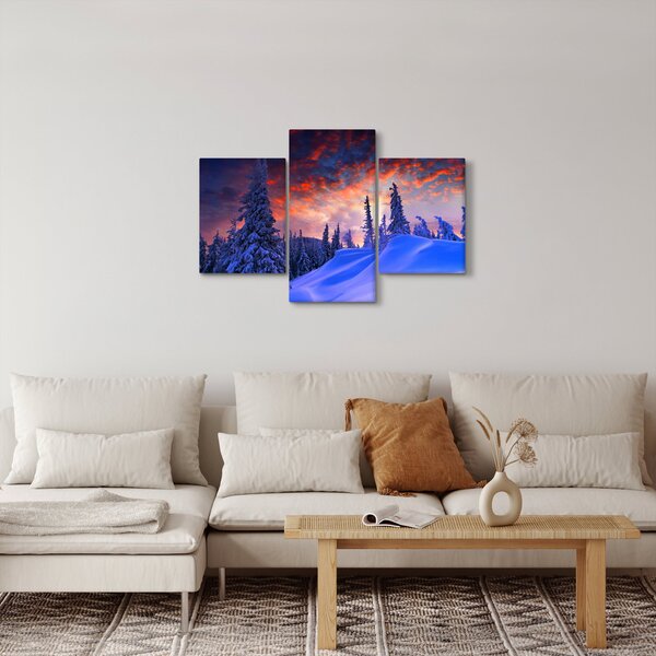 Obraz - Zimný súmrak (90x60 cm)