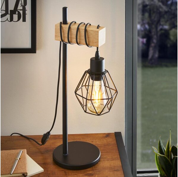 Eglo 44079 - Stolná lampa TOWNSHEND 1xE27/60W/230V