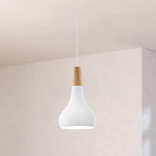 Eglo 901177-Luster na lanku SABINAR 1xE27/60W/230V pr.18cm biela