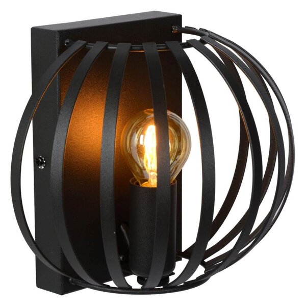 Lucide 78274/01/30 nástenná lampa Manuela 1x40W | E14 - čierna, kov, stmievateľná