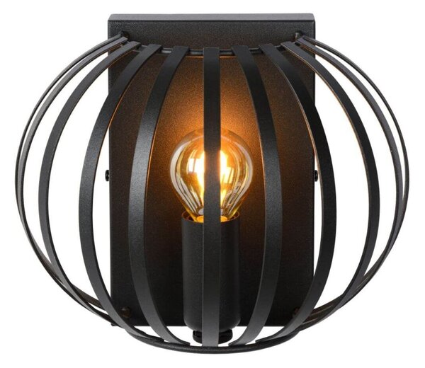 Lucide 78274/01/30 nástenná lampa Manuela 1x40W | E14 - čierna, kov, stmievateľná