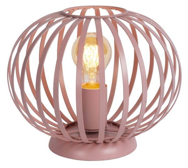 Lucide 78593/25/66 lampička Merlina 1x40W | E27 - ružová, kov, vypínač na kábli