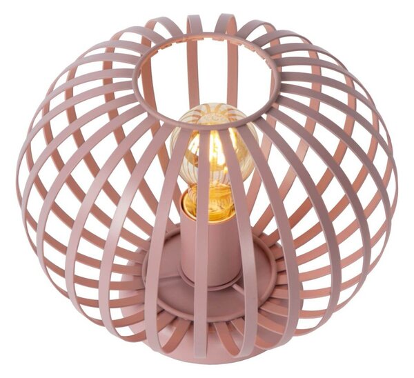 Lucide 78593/25/66 lampička Merlina 1x40W | E27 - ružová, kov, vypínač na kábli