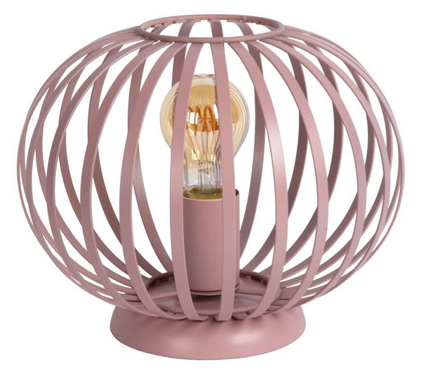 Lucide 78593/25/66 lampička Merlina 1x40W | E27 - ružová, kov, vypínač na kábli