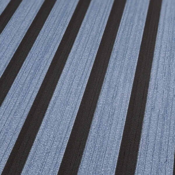 A.S. Création | Vliesová tapeta na stenu Wooden Wall 78627-3 | 0,53 x 10,05 m | šedá, modrá, metalická, čierna