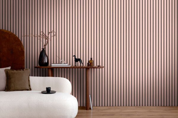A.S. Création | Vliesová tapeta na stenu Wooden Wall 78628-1 | 0,53 x 10,05 m | ružová, čierna