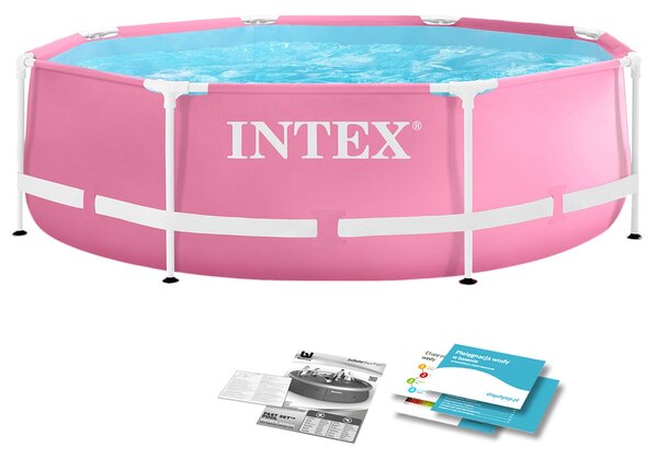 Intex Bazén pre deti okrúhly rám 244x76 cm - ružový INTEX 28290
