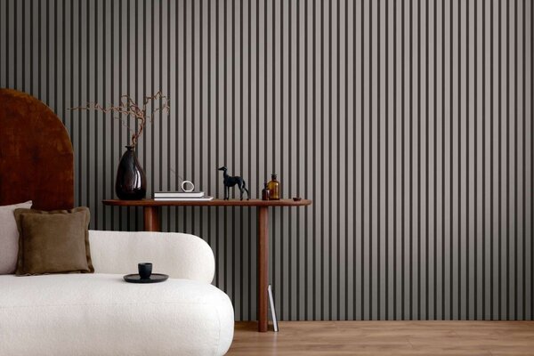 A.S. Création | Vliesová tapeta na stenu Wooden Wall 78628-4 | 0,53 x 10,05 m | šedá, čierna