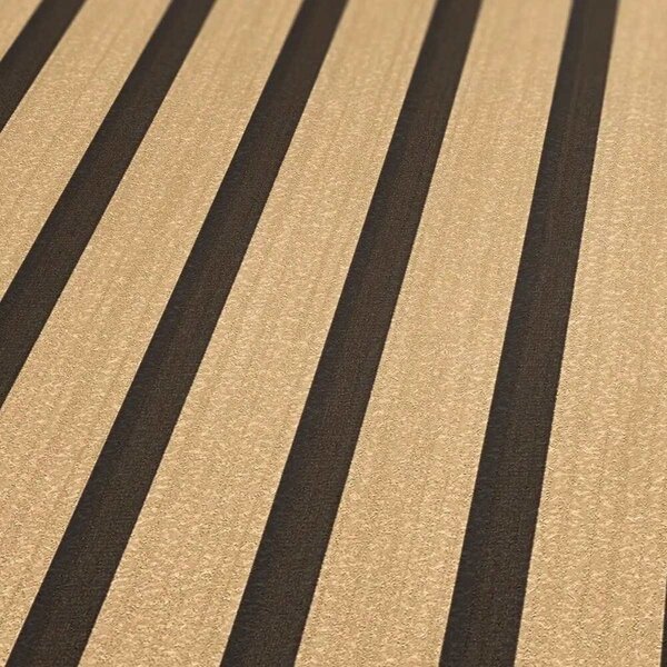 A.S. Création | Vliesová tapeta na stenu Wooden Wall 78627-2 | 0,53 x 10,05 m | zlatá, čierna