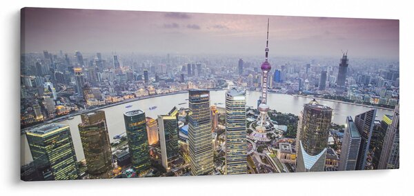 Obraz - Shanghai, Čína (120x50 cm)