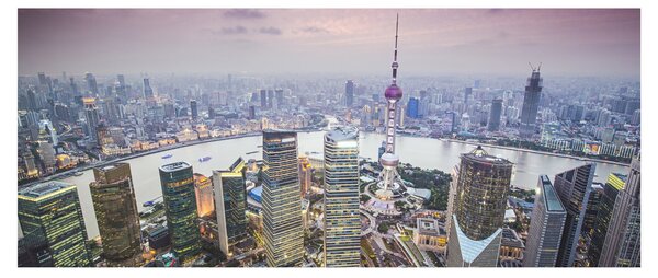 Obraz - Shanghai, Čína (120x50 cm)