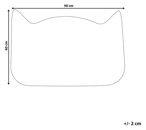 Rohožka viacfarebná prírodné kokosové vlákno 60 x 90 cm PVC povlak protišmyková rohož tvar mačky kvetinový vzor do interiéru moderná