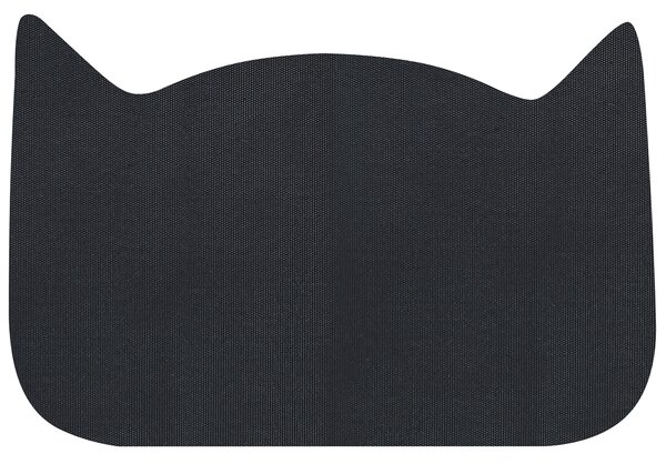 Rohožka viacfarebná prírodné kokosové vlákno 60 x 90 cm PVC povlak protišmyková rohož tvar mačky kvetinový vzor do interiéru moderná