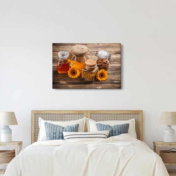 Obraz - Zátišie s medovými pohármi (90x60 cm)