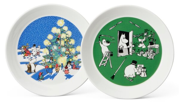 Arabia Set tanierov Moomin Drawing & Christmas 19cm, 2ks