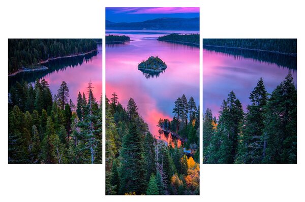 Obraz - Jazero Tahoe, Sierra Nevada, Kalifornia, USA (90x60 cm)