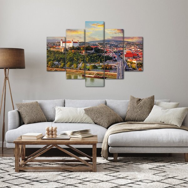 Obraz - Panorama Bratislavy, Slovensko (150x105 cm)