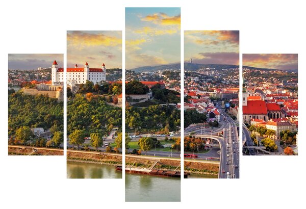 Obraz - Panorama Bratislavy, Slovensko (150x105 cm)