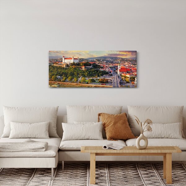 Obraz - Panorama Bratislavy, Slovensko (120x50 cm)