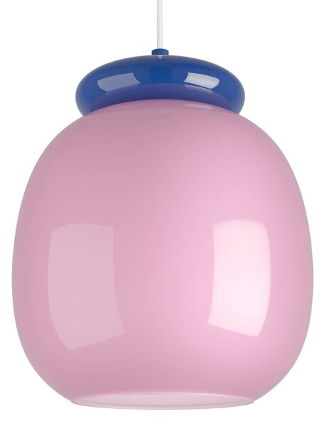 EGLO Závesné svietidlo Berardelli, ružové/modré, Ø 23 cm, sklo, E27, Fialová / ružová, Obývacia izba / jedáleň, Sklo, Moderný, Závesné svietidlo
