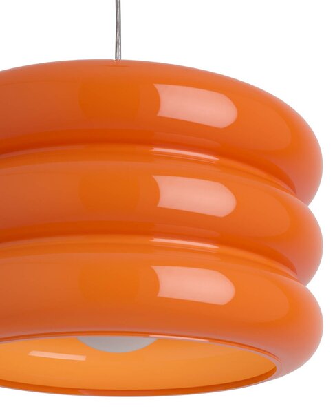 EGLO Závesné svietidlo Tortora, oranžové, Ø 20 cm, sklo, E27, Žltá / oranžová, Obývacia izba / jedáleň, Sklo, Štýl mladých, Závesné svietidlo