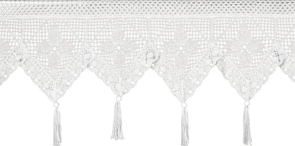 KRÁTKA ZÁCLONA NA PÁSKE MARTHA 150X30 CM BIELA