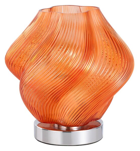 EGLO Stolová lampa Meliciano, oranžová, sklo, výška 23 cm, E27, Žltá / oranžová, Obývacia izba / jedáleň, Sklo, Stojacie svietidlo