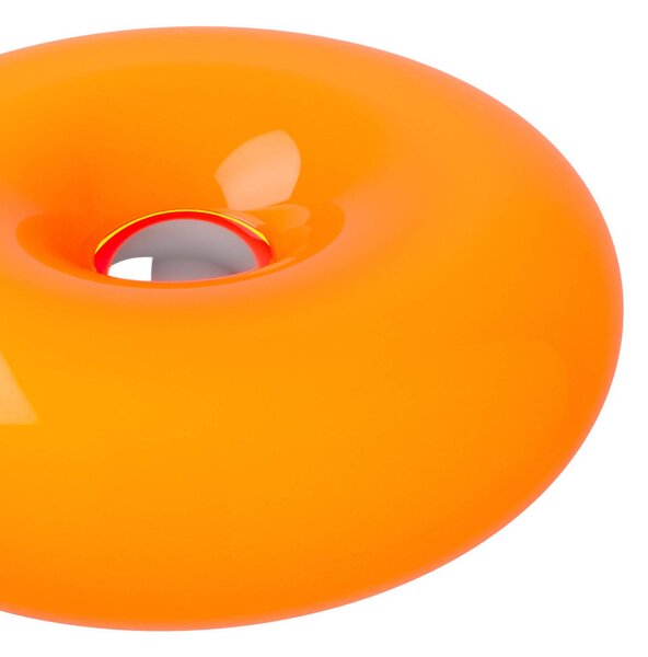 EGLO Stolová LED lampa Basile, oranžová, sklo, 2 700 K, Žltá / oranžová, Obývacia izba / jedáleň, Sklo, Moderný