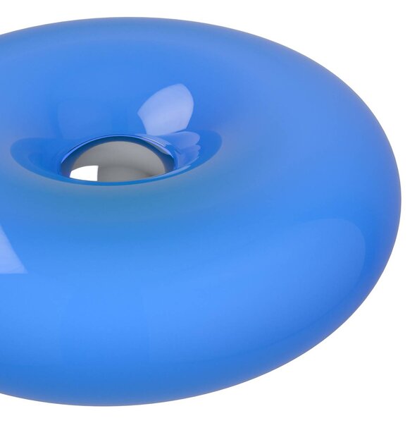 EGLO Stolová LED lampa Basile, modrá, sklo, 2 700 K, Modrá, Obývacia izba / jedáleň, Sklo, Moderný
