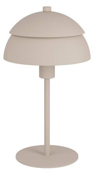 EGLO Stolová lampa Vittorito, pieskovo béžová, kov, výška 34 cm, E14, Krémová / jantárovo žltá, Obývacia izba / jedáleň, kov, Stojacie svietidlo