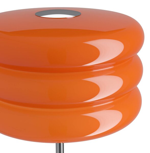 EGLO Stojacia lampa Tortora, oranžová, sklo, kov, výška 153 cm, E27, Žltá / oranžová, Obývacia izba / jedáleň, Sklo, Štýl mladých, Stojaca lampa