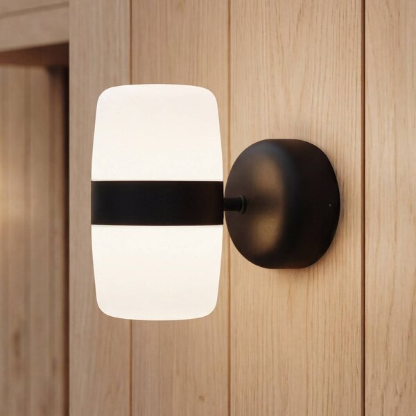 Northern Nástenné svetlo LED Hall, čierna matná, Ø 23 cm, 2-pl., Čierna, Kúpeľňa, Hliník, Dizajn, Nástenné svietidlo