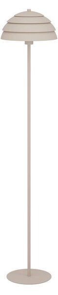 EGLO Stojacia lampa Vittorito, pieskovo béžová, kov, výška 145 cm, E27, Krémová / jantárovo žltá, Obývacia izba / jedáleň, kov, Stojaca lampa