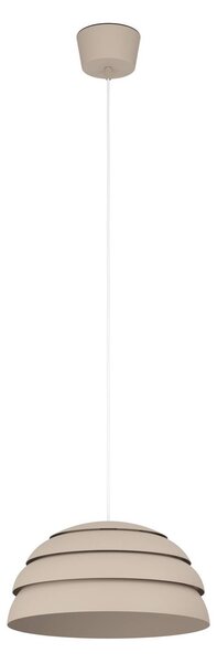 EGLO Závesné svietidlo Vittorito, Ø 38 cm, pieskovo béžové, kov, E27, Krémová / jantárovo žltá, Obývacia izba / jedáleň, kov, Závesné svietidlo