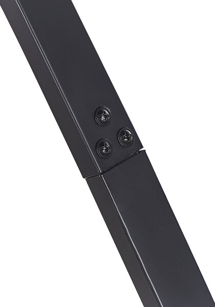Stojaca lampa sivé látkové tienidlo kovový stojan 188 cm mramorová základňa dlhý kábel s vypínačom moderný dizajn