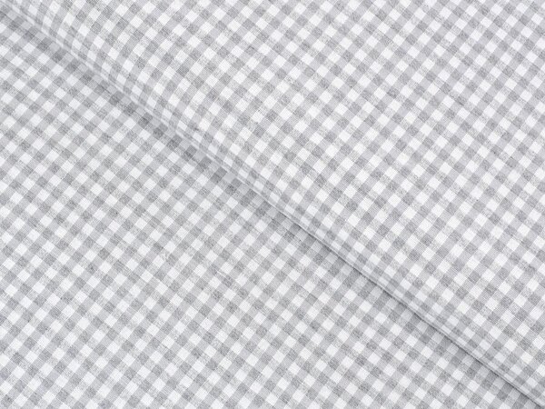 Dekoračná látka Rebeka RE-015 Svetlo sivo-biela kocka malá - šírka 140 cm