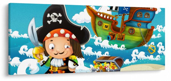 Obraz - Pirátsky poklad (120x50 cm)