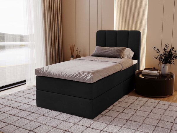 Čalúnená boxspring posteľ Magic Mini 100x200 - čierna