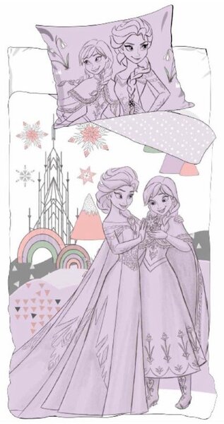Bavlnené obliečky do detskej postieľky Ľadové kráľovstvo - Frozen - Disney - 90 x 140 cm + 40 x 55 cm