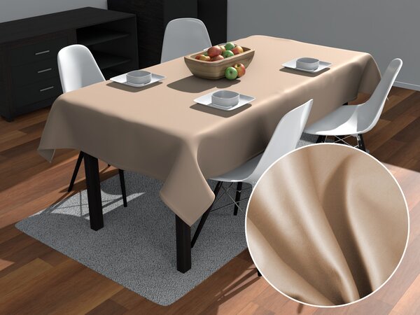 Biante Obdĺžnikový bavlněný saténový ubrus ST-017 Béžový 50x100 cm