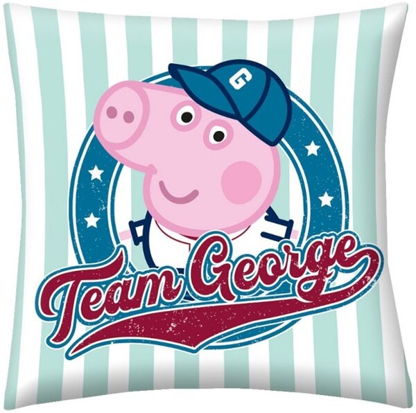 Vankúš Prasiatko Peppa - motív Team George - 40 x 40 cm