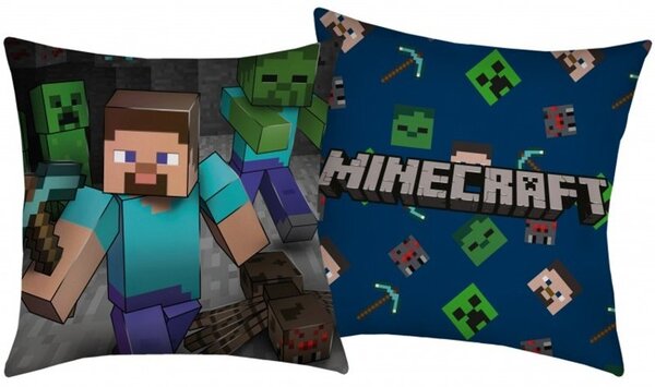 Vankúš Minecraft - motív Steve - 40 x 40 cm